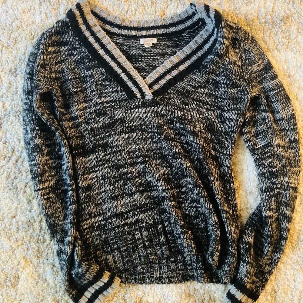 Cozy Black and Grey Sweater